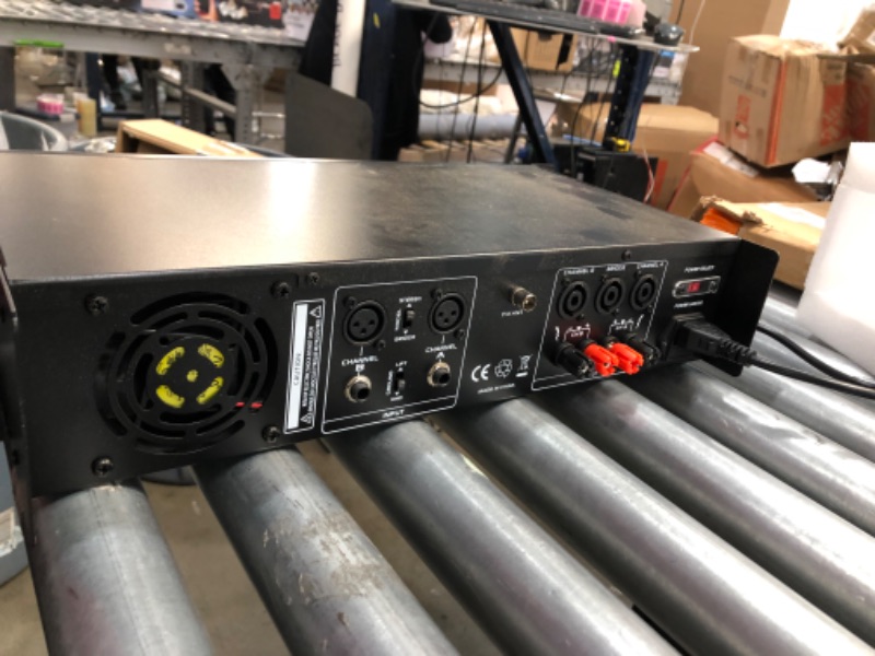 Photo 3 of 2-Channel Bluetooth Power Amplifier - 2000W Bridgeable Rack Mount Pro Audio Sound Wireless Home Stereo Receiver w/TRS XLR Input, LCD, Bridge Mode, Cooling Fan - Entertainment Speaker System - Pyle
