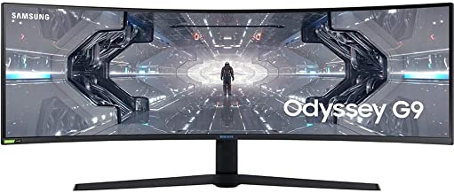 Photo 1 of SAMSUNG 49” Odyssey G9 Gaming Monitor, 1000R Curved Screen, QLED, Dual QHD Display, 240Hz, NVIDIA G-SYNC and FreeSync Premium Pro, LC49G95TSSNXZA, Black