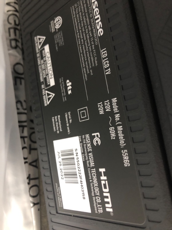 Photo 7 of FACTORY PACKAGE OPENED FOR INSPECTION****Hisense 55-Inch Class R6 Series Dolby Vision HDR 4K UHD Roku Smart TV with Alexa Compatibility (55R6G, 2021 Model)
