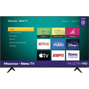 Photo 1 of FACTORY PACKAGE OPENED FOR INSPECTION****Hisense 55-Inch Class R6 Series Dolby Vision HDR 4K UHD Roku Smart TV with Alexa Compatibility (55R6G, 2021 Model)
