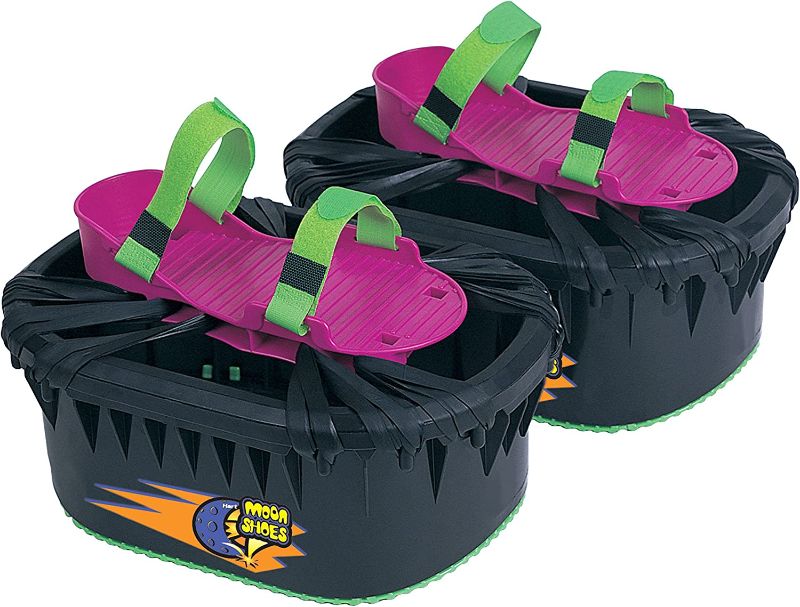 Photo 1 of **** USED****
Moon Shoes Bouncy Shoes, Mini Trampolines For your Feet, One Size, Black, New and improved, Bounce your way to fun, Very durable, No tool assembly, Athletic development, up to 130 lbs
