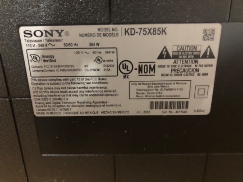 Photo 9 of Sony 75 Inch 4K Ultra HD TV X85K Series: LED Smart Google TV with Dolby Vision HDR and Native 120HZ Refresh Rate KD75X85K- 2022 Model
