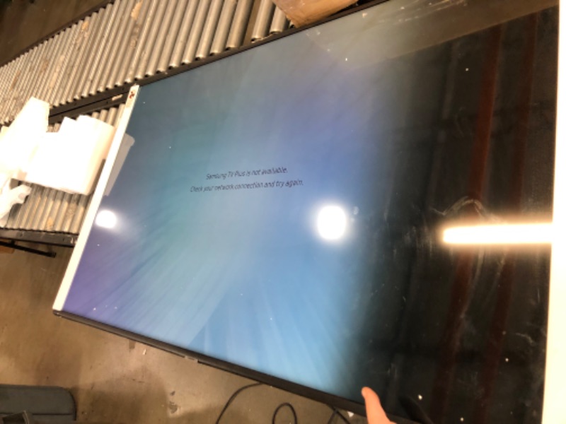 Photo 3 of DAMAGED SCREEN 
SAMSUNG 65-Inch Class Crystal 4K UHD AU8000 Series HDR, 3 HDMI Ports, Motion Xcelerator, Tap View, PC on TV, Q Symphony, Smart TV with Alexa Built-In (UN65AU8000FXZA, 2021 Model)
