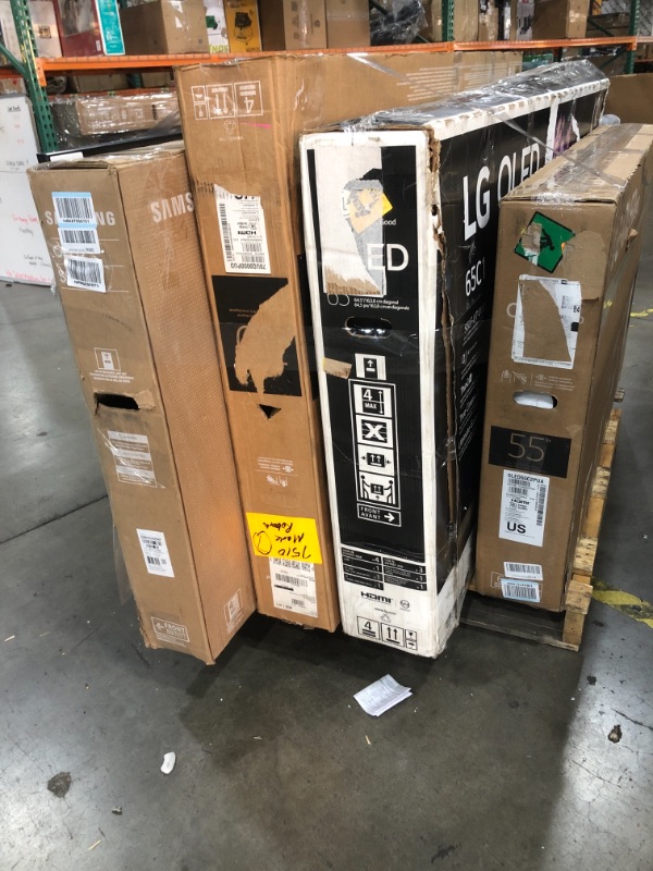 Photo 1 of MIXED PALLET OF DAMAGED TVS**NO REFUNDS NON FUNCTIONAL**SET OF 6** 