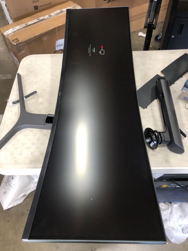 Photo 2 of **MISSING REMOTE** SAMSUNG 49" S95UA Super Ultrawide Dual QHD Monitor, 4ms, QLED, HDR400, USB-C, USB Hub, 120Hz, Height Adjustable Stand, (LS49A950UINXZA) 2022, Charcoal Black

