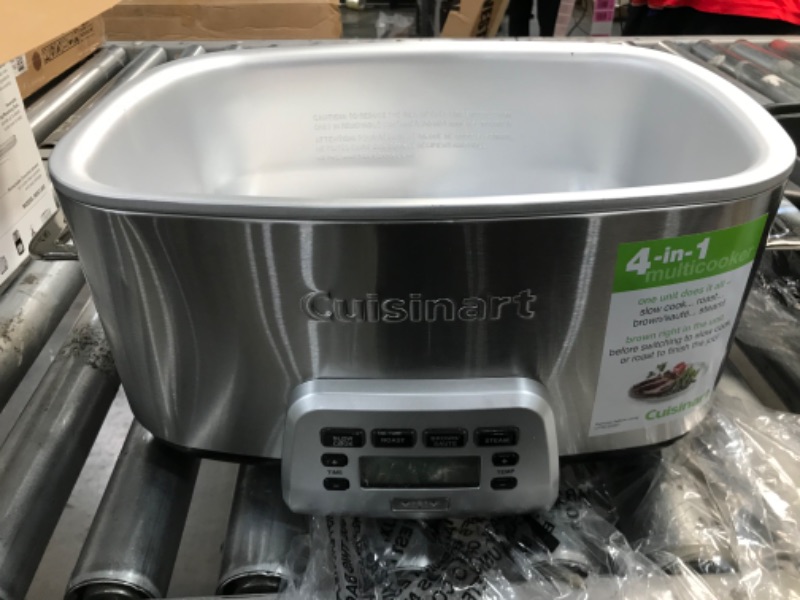 Photo 4 of 7 Qt. Stainless Steel Electric Multi-Cooker with Aluminum Pot