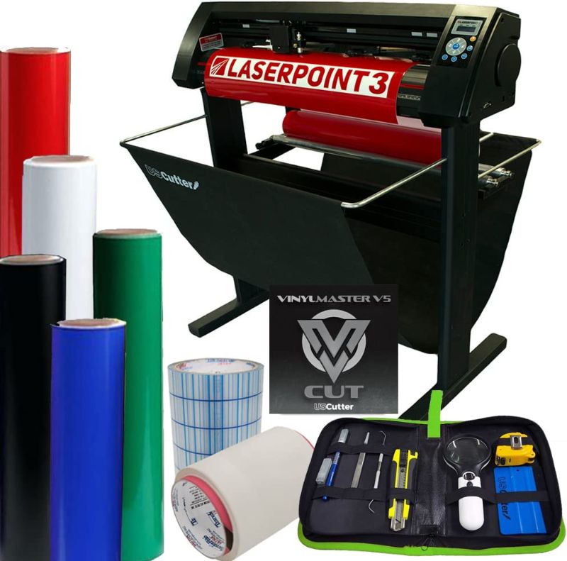 Photo 1 of 28"  3 Vinyl Cutter Plotter with Contour Cutting, Supplies, Tools (Bundle)