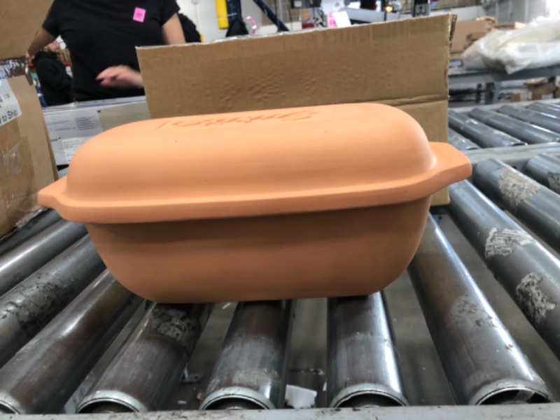 Photo 2 of 99700 2 Qt. Eurita Clay Loaf Pan with Lid
