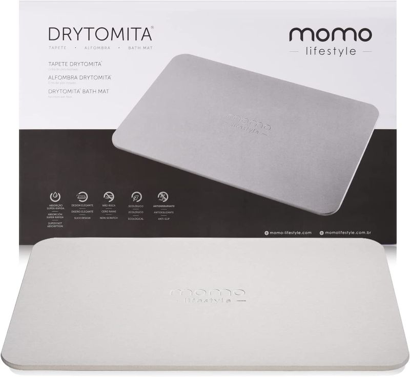 Photo 1 of 
Momo Lifestyle Stone Bath Mat (23.6 X 15.4 Inches) Drytomita (Linen Grey Color) Diatomaceous Earth Bath Mat, Non-Slip Super Absorbent Quick Drying...