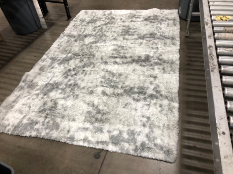 Photo 2 of **USED-NEEDS CLEANING**
6 X 9 SOFT FLUFFY GREY/BLACK RUG**VIEW PHOTOS**
