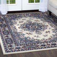 Photo 1 of  3 Ft. 7 in. X 5 Ft. 2 in. Premium Sakarya Area Border Rug - Porcelain**USED-NEEDS CLEANING**