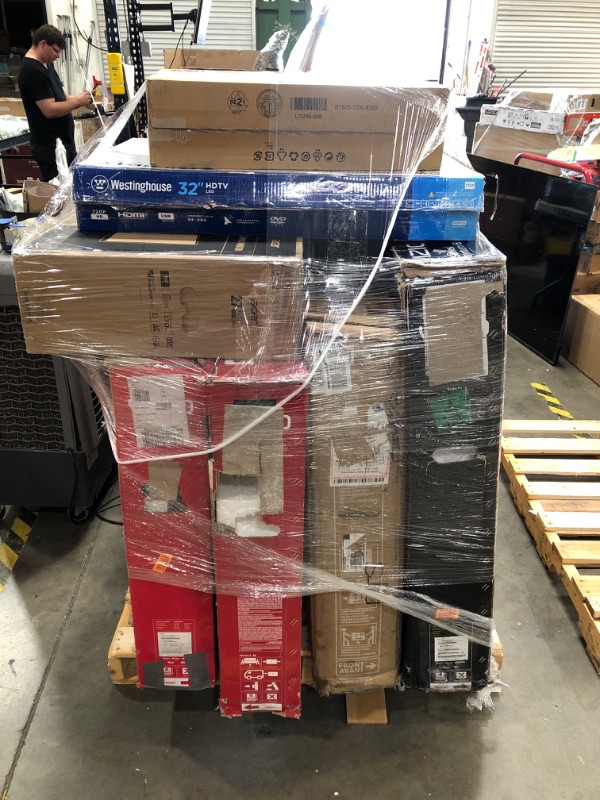 Photo 1 of 10 ITEM PALLET OF NON FUNCTIONAL/BROKEN/MISSING COMPONENTS TV/MONITORS