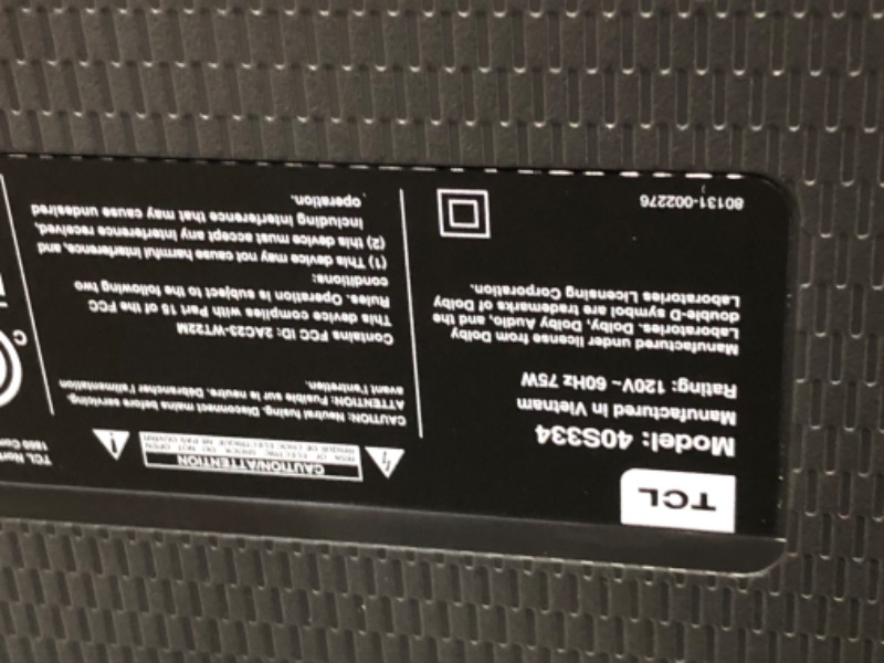Photo 1 of TCL 40-inch Class 3-Series HD LED Smart Android TV - 40S334, 2021 Model
