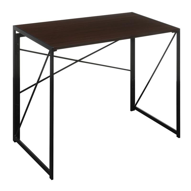 Photo 1 of 090110ESBL Extra Folding Desk, Espresso & Black
