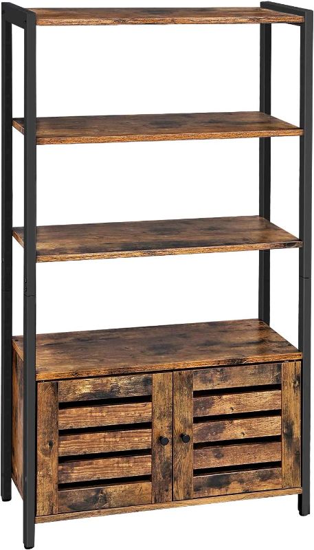 Photo 1 of  Storage Cabinet with 3 Shelves and 2 Louvered Doors, Rustic Brown ULSC75BX