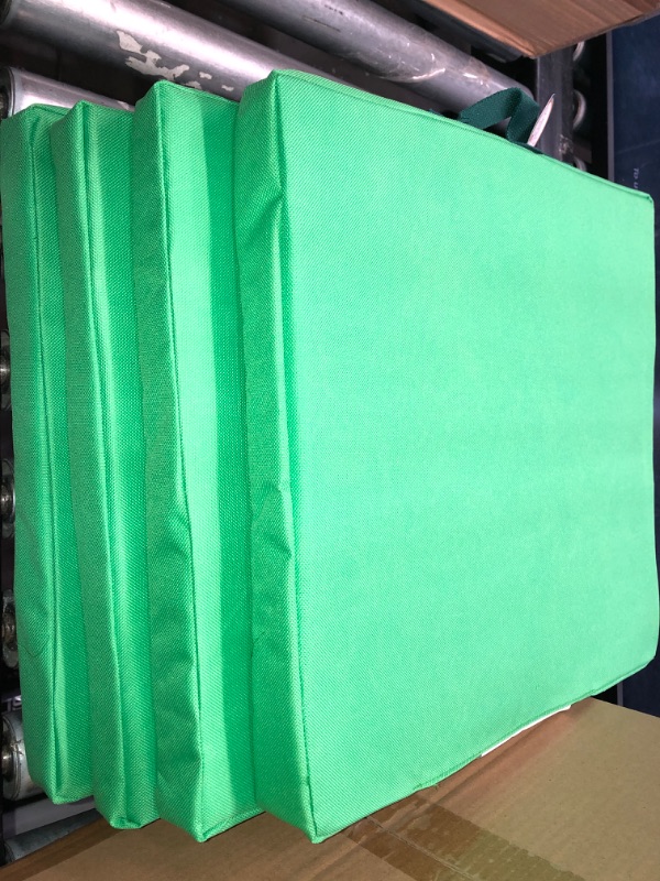 Photo 1 of 14.5"x14.5" green cushion -4 pcs 