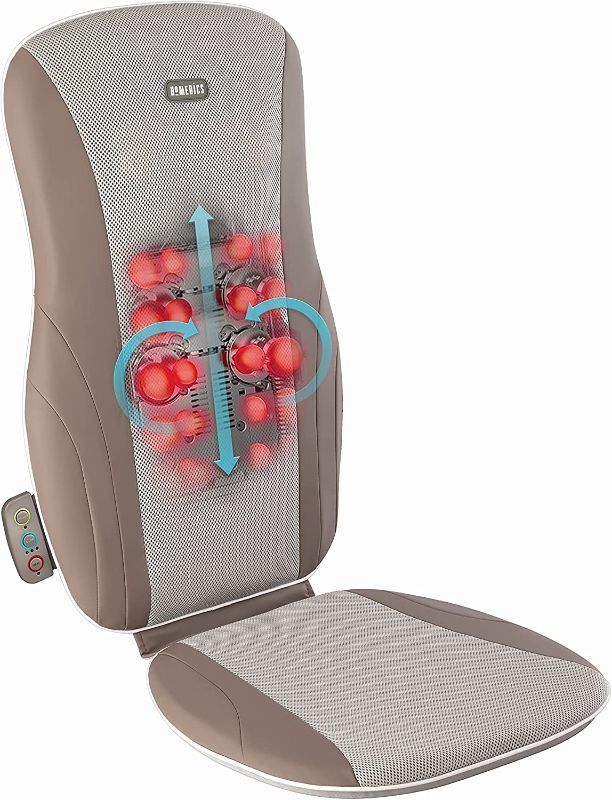 Photo 1 of HoMedics Shiatsu Massage Cushion with Heat for Full, Upper, and Lower Back, Deep Kneading Massager, Fits Most Chairs for Home or Office Use, Custom Comfort with 3 Zones for Targeted Control
