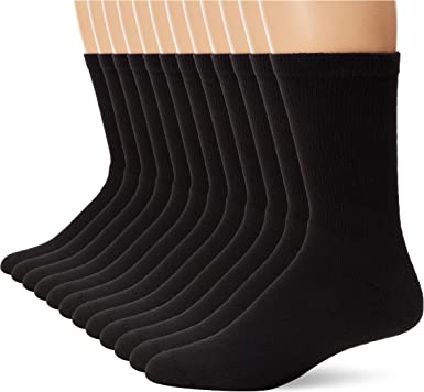 Photo 1 of Hanes Men's Double Tough Crew Socks, 12-pair Pack
