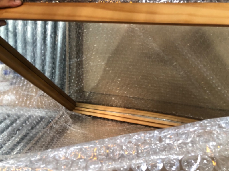Photo 1 of 28" x 34" Classic Wood Rectangle Mirror - Threshold™

