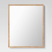 Photo 1 of 28" x 34" Classic Wood Rectangle Mirror - Threshold™

