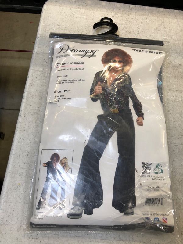 Photo 2 of Dreamgirl Men's Adult Fashion Disco Dude Costume. L 
