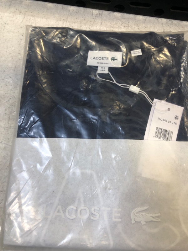 Photo 2 of Lacoste Men's Heritage Logo Short-Sleeve T-Shirt in Black/Black Size X-Large 100% Cotton/Jersey
