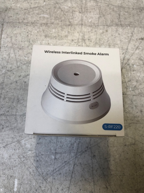 Photo 2 of AEGISLINK Wireless Interconnected Smoke Detector Fire Alarm, Smoke Alarm Fire Detector with Transmission Range of Over 820 ft, Replaceable Battery, S-RF220, 1-Pack --- FACTORY SEALED 
