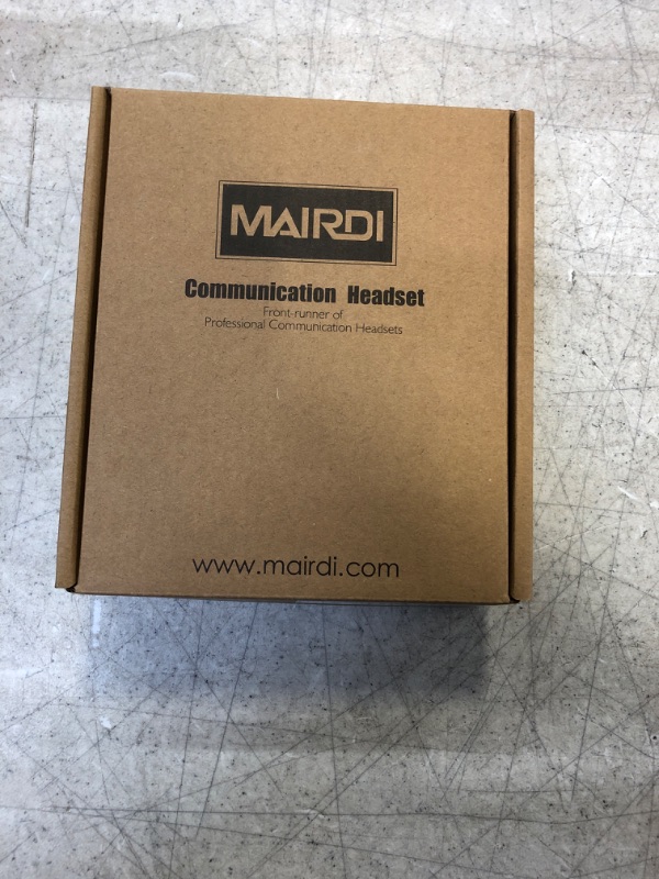 Photo 2 of MAIRDI Wireless Telephone Headset with Noise Cancelling Microphone for Call Centers Office Bluetooth Headset for Cell Phone PC Skype Softphone Car Trucker Driver Over The Head with Charging Dock
