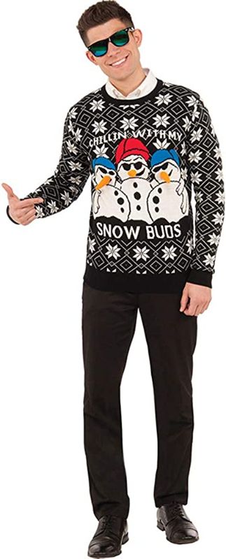 Photo 1 of Forum Men's Ugly Christmas Sweater, Snow Buds - LARGE -