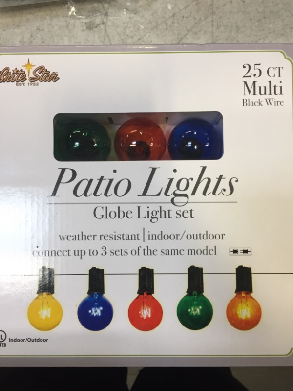 Photo 2 of 25 Ct G40 Globe Light String Light Set - Multicolored