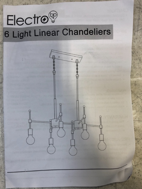 Photo 1 of 6 LIGHT LINEAR CHANDELIERS