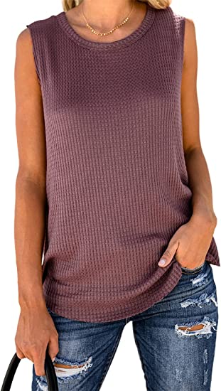 Photo 1 of Dokotoo Womens 2022 Summer Ribbed Knit Tight Slim Fitted Casual Summer Scallop Edge Sleeveless Shirts Tank Tops
XL
