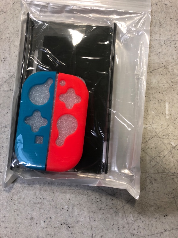 Photo 2 of Clear Protective Shell Compatible with Nintendo Switch Three Generations, with 2 Pieces of Silicone Grips, high-Definition Transparent Case Compatible with Nintendo Switch 6.2
