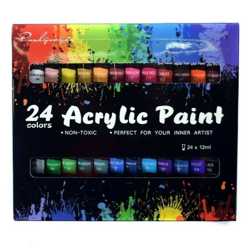 Photo 1 of acrylic paints K14 Acrylic Paint Set 72 pieces 12ml tubes paint  -- FACTORY SEALED --