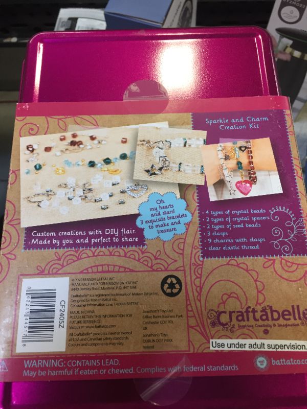 Photo 3 of Craftabelle – Sparkle and Charm Creation Kit – Bracelet Making Kit – 141pc Jewelry Set with Crystal Beads – DIY Jewelry Sets for Kids Aged 8 Years +