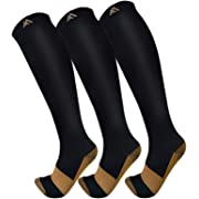 Photo 1 of 3 Pack Copper Compression Socks - Compression Socks Sz L/XL