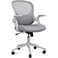 Photo 1 of SMUG Home Office Chair Ergonomic Desk Chair Mesh Computer Chair Modern Height Adjustable Swivel Chair with Lumbar Support/Flip-up Arms, Grey