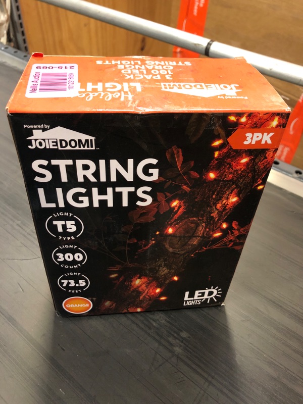 Photo 1 of 300 (3x100) LED Orange Halloween String Lights 73.5FT (3x24.5) Green Wire for Indoor Outdoor Holiday Décor Halloween Event Decoration, Tree, Eaves, Haunted House Theme Party
-FACTROY SEALED BOX-