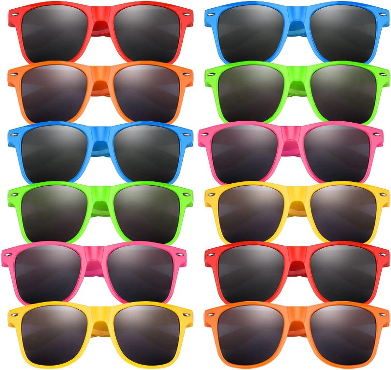 Photo 1 of 48 Packs Kids Sunglasses Bulk Neon Color Party Favors for Summer Pool Party Birthday Party Goody Bag Fillers Supplies
-FACTORY SEALAED BOX-