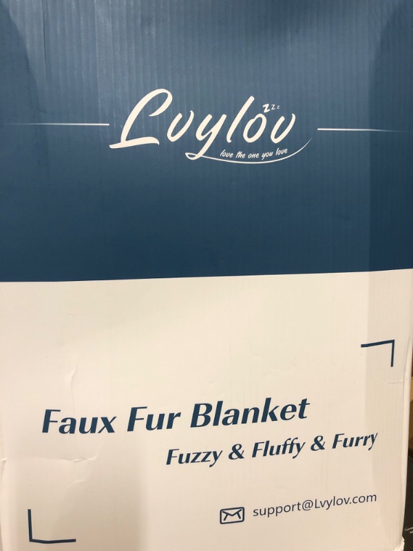 Photo 2 of  Thick Fluffy Faux Fur Throw Blanket 50'' x 60'', Soft Luxury Plush Fuzzy Blankets with Laundry Bag, Solid Decorative Chic Accent Cozy Furry Throws for Couch/Sofa/Bed, Machine Washable, Cream