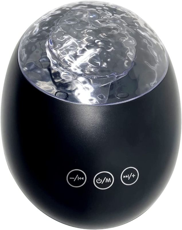 Photo 1 of  Lucky Stone Ocean Projector Projection Lamp Black Galaxy Star Sky Night Light Remote Control White Noise Music Bluetooth Speaker LED Ocean Wave Birthday Gift Present for Boys and Girls