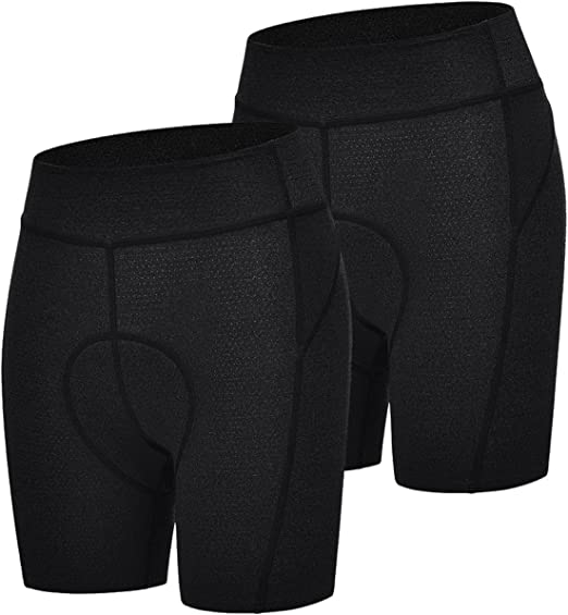 Photo 1 of 2 PACK SHORTS-- Padded Bike Shorts Women Cycling Underwear Bicycle Biking Shorts with 3D Padding Super Lightweight Breathable Design
