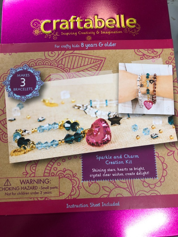 Photo 1 of Craftabelle – Sparkle and Charm Creation Kit – Bracelet Making Kit – 141pc Jewelry Set with Crystal Beads – DIY Jewelry Sets for Kids Aged 8 Years +
FACTORY SEALED