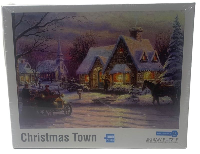 Photo 1 of Christmas Town 1000 Pieces Jigsaw Puzzle 3+ages The Beautiful Scenery Pictures
-FACTORY SEALED-