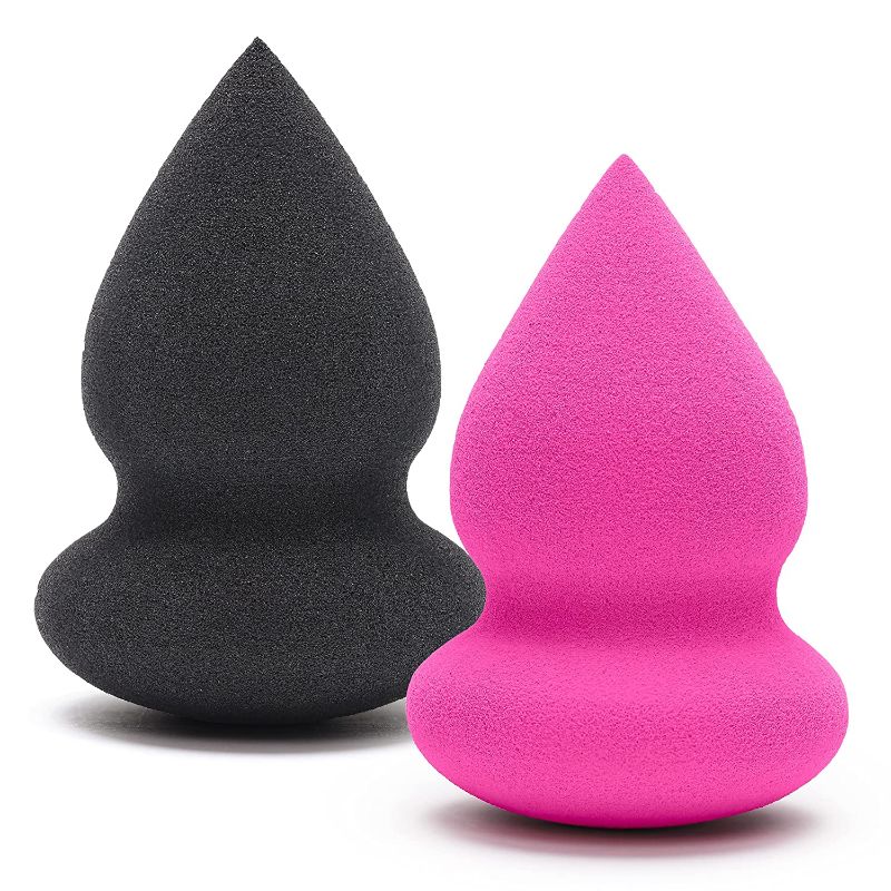 Photo 1 of 2 PACK--Hye Beauty Makeup Sponge, 2 Pcs Beauty Blender Set, Flawless for Cream, Liquid Foundation & Powder Application
