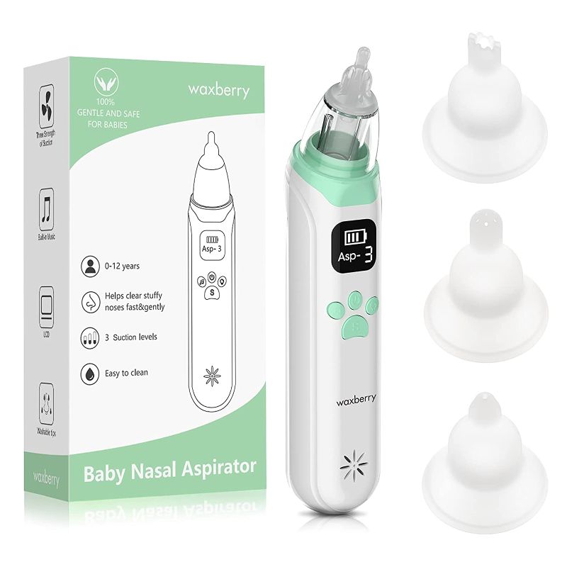 Photo 1 of  Baby Nose Sucker, Automatic Booger Sucker for Infants, Electric Nose Suction for Baby, Rechargeable, with Music & Light Soothing Function