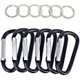 Photo 1 of Aluminum D-Shape Carabiners Clip Spring Snap Hook Keyring for Camping Outdoor Accessories