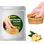 Photo 1 of 10 Pcs Lymphatic Drainage Ginger Foot , Leg Slimming Foot Bath and Naniloa Exfoliating Lavender Foot Peel Mask | 2 Pack