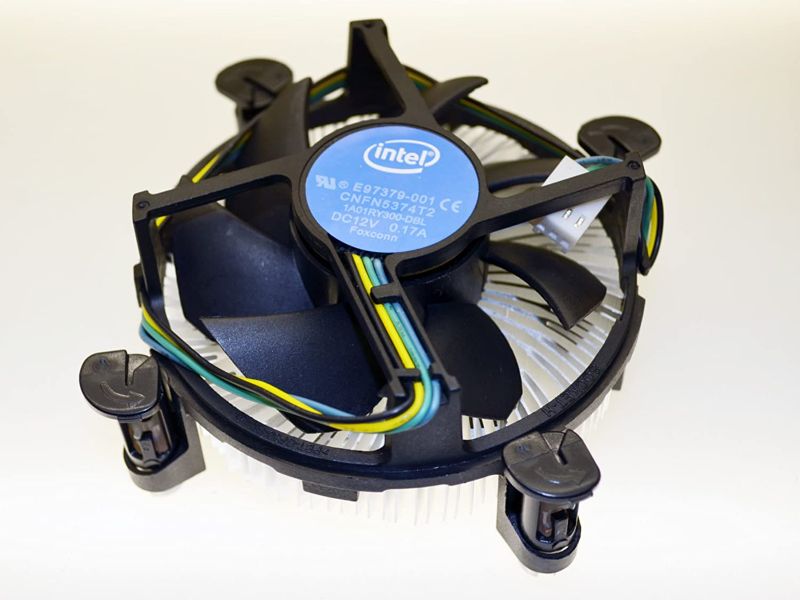 Photo 1 of Intel E97379-001 Core i3/i5/i7 Socket 1150/1155/1156 4-Pin Connector CPU Cooler With Aluminum Heatsink and 3.5-Inch Fan For Desktop PC Computer
