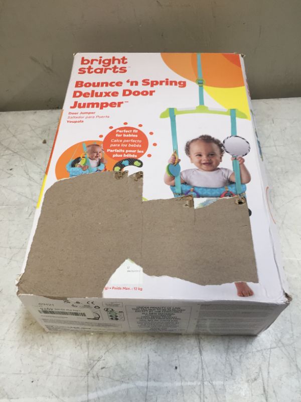 Photo 3 of Bright Starts Bounce 'n Spring Deluxe Door Jumper for Baby with Adjustable Strap, 6 Months and Up, Max Weight 26 lb